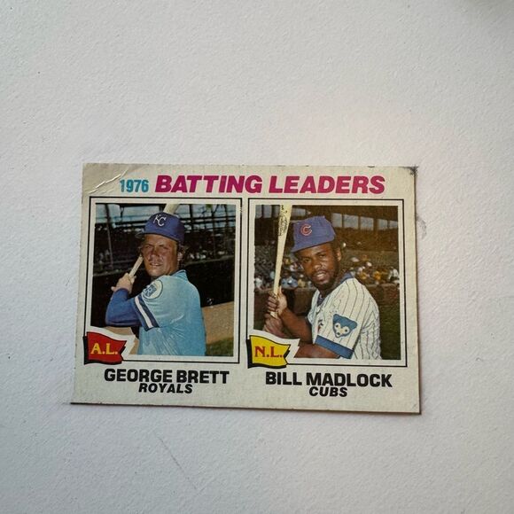 Topps 1976 Batting Leaders Trading Card George Brett/Bill Madlock - Picture 1 of 3